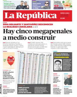 Edición Impresa - La Republica | Sur - Miercoles 03 de Setiembre del 2025