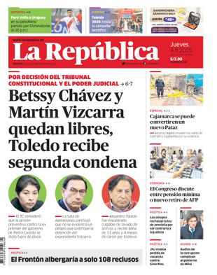 Edición Impresa - La Republica | Lima - Jueves 04 de Setiembre del 2025