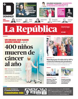 Edición Impresa - La Republica | Lima - Domingo 14 de Setiembre del 2025