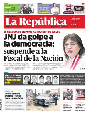 Edición Impresa - La Republica | Lima - Sabado 20 de Setiembre del 2025