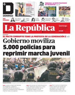 Edición Impresa - La Republica | Lima - Domingo 21 de Setiembre del 2025