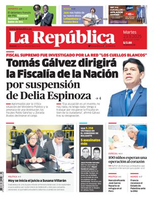 Edición Impresa - La Republica | Lima - Martes 23 de Setiembre del 2025