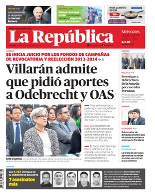 Edición Impresa - La Republica | Lima - Miercoles 24 de Setiembre del 2025