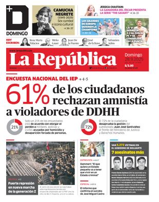 Edición Impresa - La Republica | Lima - Domingo 28 de Setiembre del 2025
