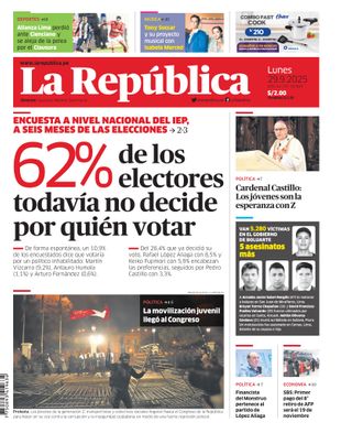 Edición Impresa - La Republica | Lima - Lunes 29 de Setiembre del 2025
