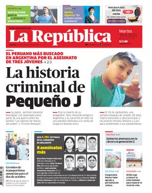 Edición Impresa - La Republica | Lima - Martes 30 de Setiembre del 2025