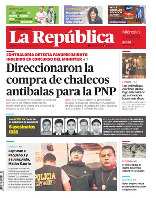 Edición Impresa - La Republica | Lima - Miercoles 01 de Octubre del 2025