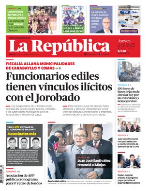 Edición Impresa - La Republica | Lima - Jueves 02 de Octubre del 2025