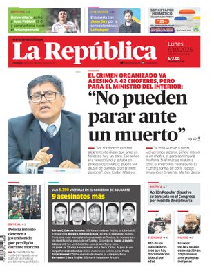 Edición Impresa - La Republica | Lima - Lunes 06 de Octubre del 2025