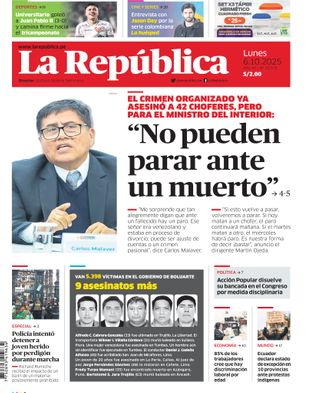 Edición Impresa - La Republica | Sur - Lunes 06 de Octubre del 2025