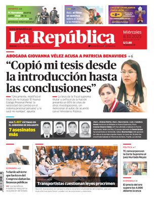 Edición Impresa - La Republica | Lima - Miercoles 08 de Octubre del 2025
