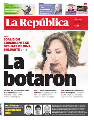 Edición Impresa - La Republica | Lima - Viernes 10 de Octubre del 2025