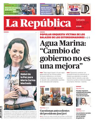 Edición Impresa - La Republica | Lima - Sabado 11 de Octubre del 2025
