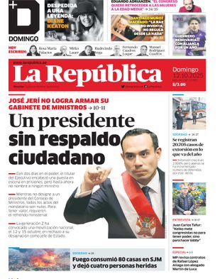 Edición Impresa - La Republica | Sur - Domingo 12 de Octubre del 2025