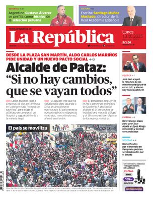 Edición Impresa - La Republica | Lima - Lunes 13 de Octubre del 2025