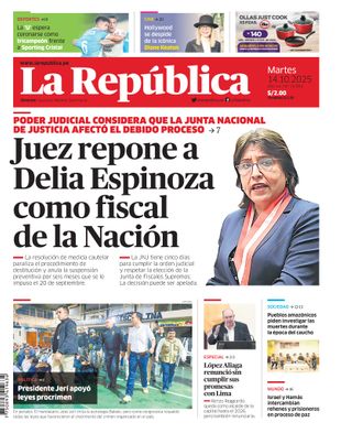 Edición Impresa - La Republica | Lima - Martes 14 de Octubre del 2025