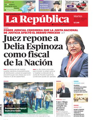 Edición Impresa - La Republica | Sur - Martes 14 de Octubre del 2025