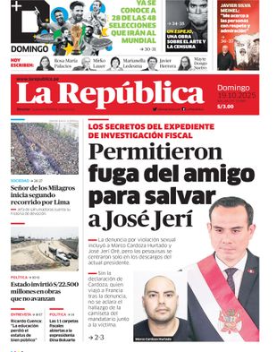 Edición Impresa - La Republica | Sur - Domingo 19 de Octubre del 2025