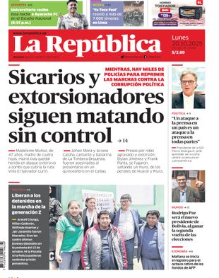 Edición Impresa - La Republica | Norte - Lunes 20 de Octubre del 2025