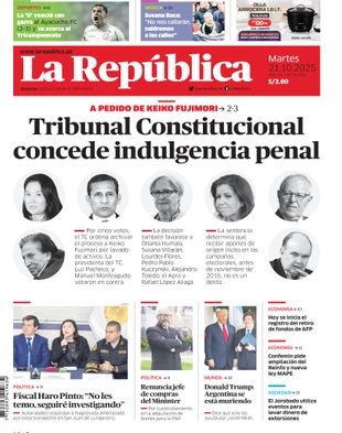 Edición Impresa - La Republica | Sur - Martes 21 de Octubre del 2025