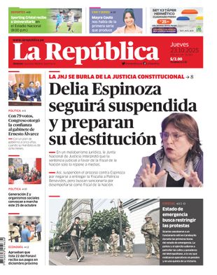 Edición Impresa - La Republica | Lima - Jueves 23 de Octubre del 2025