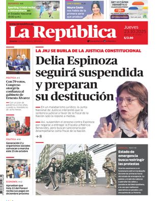 Edición Impresa - La Republica | Sur - Jueves 23 de Octubre del 2025