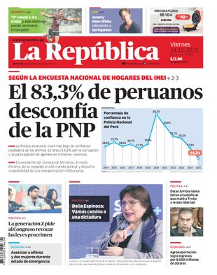 Edición Impresa - La Republica | Lima - Viernes 24 de Octubre del 2025