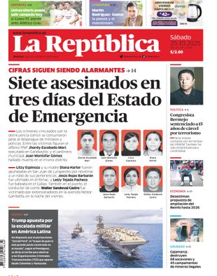 Edición Impresa - La Republica | Norte - Sabado 25 de Octubre del 2025