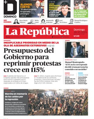 Edición Impresa - La Republica | Sur - Domingo 26 de Octubre del 2025