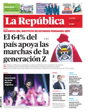 Edición Impresa - La Republica | Lima - Lunes 27 de Octubre del 2025
