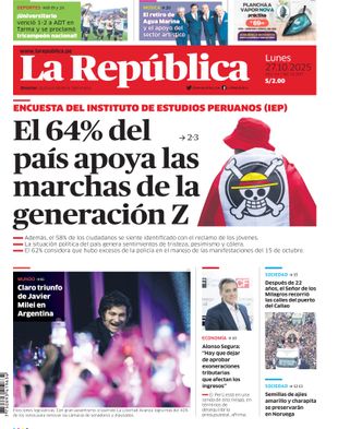 Edición Impresa - La Republica | Norte - Lunes 27 de Octubre del 2025