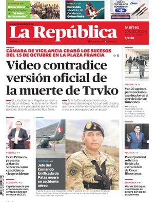 Edición Impresa - La Republica | Norte - Martes 28 de Octubre del 2025