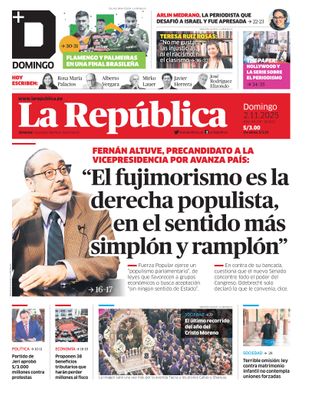 Edición Impresa - La Republica | Lima - Domingo 02 de Noviembre del 2025