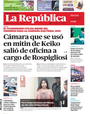 Edición Impresa - La Republica | Norte - Martes 04 de Noviembre del 2025