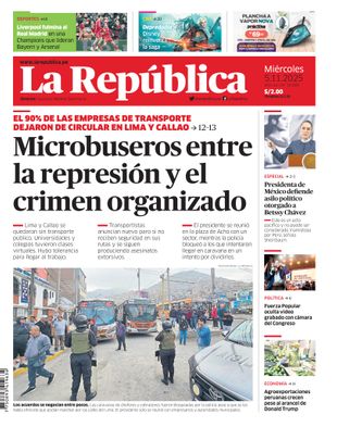 Edición Impresa - La Republica | Lima - Miercoles 05 de Noviembre del 2025