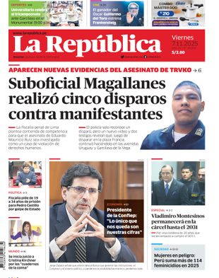Edición Impresa - La Republica | Sur - Viernes 07 de Noviembre del 2025