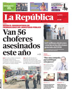 Edición Impresa - La Republica | Lima - Lunes 10 de Noviembre del 2025