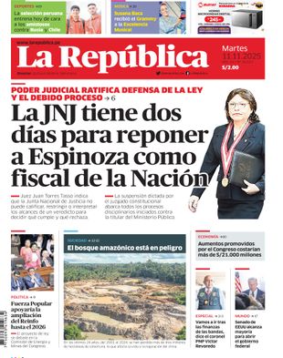 Edición Impresa - La Republica | Sur - Martes 11 de Noviembre del 2025