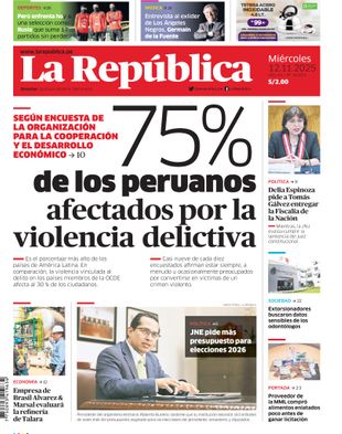Edición Impresa - La Republica | Sur - Miercoles 12 de Noviembre del 2025