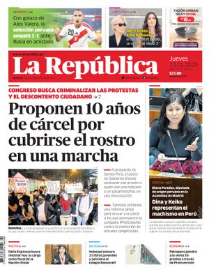 Edición Impresa - La Republica | Lima - Jueves 13 de Noviembre del 2025