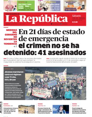 Edición Impresa - La Republica | Sur - Sabado 15 de Noviembre del 2025
