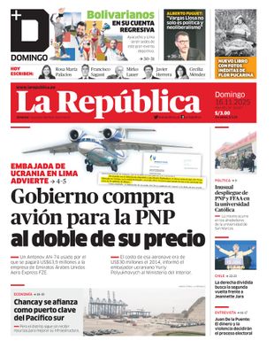 Edición Impresa - La Republica | Lima - Domingo 16 de Noviembre del 2025