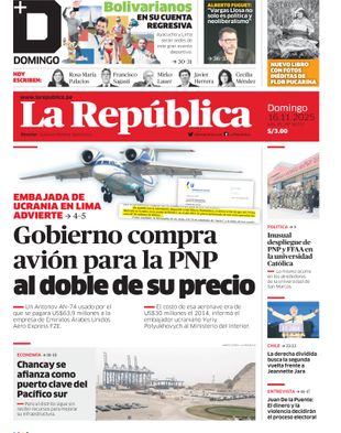 Edición Impresa - La Republica | Sur - Domingo 16 de Noviembre del 2025