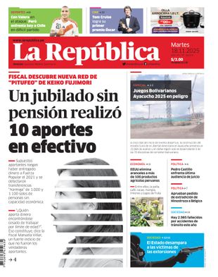 Edición Impresa - La Republica | Lima - Martes 18 de Noviembre del 2025