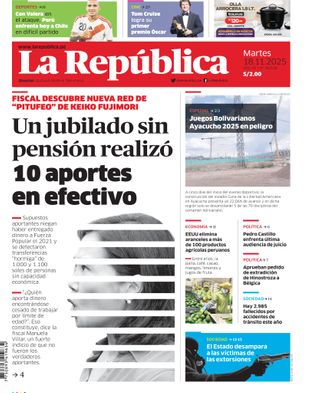 Edición Impresa - La Republica | Sur - Martes 18 de Noviembre del 2025