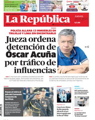 Edición Impresa - La Republica | Sur - Jueves 20 de Noviembre del 2025
