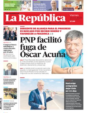 Edición Impresa - La Republica | Sur - Viernes 21 de Noviembre del 2025