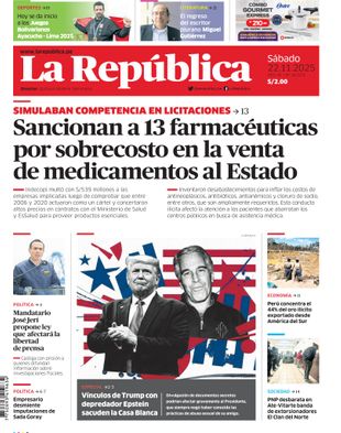 Edición Impresa - La Republica | Sur - Sabado 22 de Noviembre del 2025