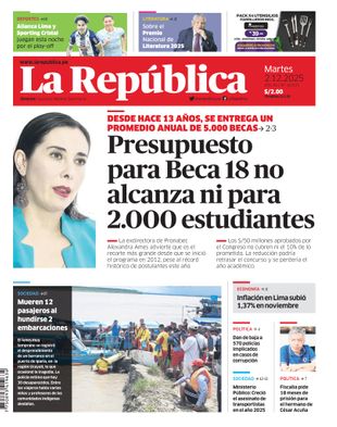 Edición Impresa - La Republica | Lima - Martes 02 de Diciembre del 2025