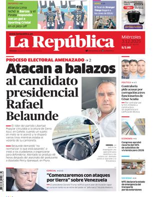 Edición Impresa - La Republica | Sur - Miercoles 03 de Diciembre del 2025